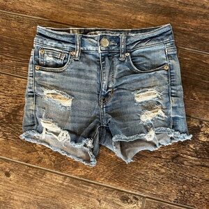 American‎ Eagle Outfitters Ripped Blue Jean Shorts